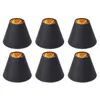 Lamp Covers & Shades 6pcs Lampshade Lighting Accessories Simple Nordic Modern Simplicity Black Gold Bottom E14 Small Screw Mouth Housing Cov