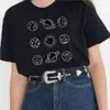 Solsystem T-shirt Geek T Shirt Koreansk Fashion Oversized Tee Hipsters Grunge Style Shirt Pluto Tee Shirts Jupiter Saturn O-Nec 210401