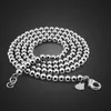 Ketting Mode-sieraden Voor Mannen Kralen Hanger Eenvoudige Solid 925 Sterling Zilver 5 Mm 66 Cm Charm Lange Chains246u