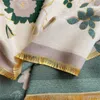 Foulards hiver cachemire écharpe femmes fleur châles mode Pashmina épais chaud enveloppes femme géométrique impression couverture 22