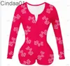 Women Jumpsuits Designer Valentines Day Onesies Pajamas Slim Sexy V-neck Letters Pattern Printed Long Sleeve Short Pants 15 Colours