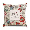 4PC/Set Linen Christmas Hug Pillowcase Modern Minimalist Print Cushion Sofa Pillow Set Decorative for Chair 211203