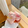 3D Cute Lovely Pink Little Pig Head Zaino Custodie protettive per auricolari per Apple Auricolari Bluetooth AirPods 1 2 Pro Full Body Case