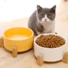 Ceramiczna miska dla zwierząt przeciwgłypowych dla psów 12,820 cm miski dla zwierząt domowych kota karmnik z drewnem kota pies miska miska pies dostarcza 210320