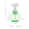 Liquid Soap Dispenser 300ML Flower Shape Sparkling Bottle Foam Foaming Pump Empty Plastic Clear Shower Gel