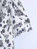 Women Summer Dress Fashion Short Sleeve Modern Lady Midi Sundress in Floral Prints 210602