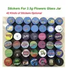 3,5 g Blumen, Glasetiketten, Honigbrötchen, Pfannkuchen, Pomelo Blanco, Jungle Boys, Runtz-Aufkleber, Sharklato-Aufkleber für 1 g Shatter-Gläser