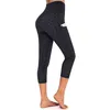 Женщины тренируются на карманные леггинсы Fitness Sports Working Йога обрезанные брюки фитнес фонаринг спорт бегущие спортивные брюки женщины H1221