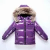 Bebé Niños Invierno Pato Abajo Abrigos de piel con capucha Niños Niñas Niños Grueso Impermeable Niño Chaquetas cálidas 211203