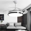 Plafondventilatoren Bright Fan Light Kit 3 kleuren LED met afstandsbediening Invisible Blade voor huis voor huis eetkamer slaapkamer restaurant