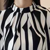 Fashion women shirts blouses Korean Long Sleeve Striped Slim Women Blouse O-neck Work Wear Chiffon Shirts Blusas 0941 210512