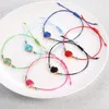 Charm Bracelets Jewelry Handmade Druzy Resin Stone Bracelet Make A Wish Card Wax Rope Braided Bangles With Rice Bead Drop Delivery 2021 Bxry