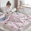 Летние тонкие дышащие хлопчатобумажные взрослые дети бросают одеяла для диван офис отдых полотенце одеяло кровать крышка покрытия кроватей 210317