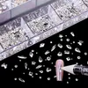 Tamax Nail Art Rhinestones Set Flatback Crystals NailS AB stoner stickers For Decorations Design with dotting wax pen NAR015