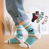 5 Pairs/lot 1 to 10 Years Spring Autumn Cute Rabbit Socks On Girls Fashion Car Pattern Socks For Boys Soft Children's Socks 211028