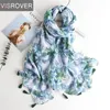 Visrover Fashion Summer Women for Lady Viscose Shawl Tropical Print Scarf Head Luxury Brand Beach Scarves Hijab