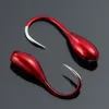 10Pcs Red Worm Overturned Head Lifelike Lure Bait Carp Fishing Hooks 0.3#0.5#0.8# Fishing Tackle Kit Winter Ice Lake Accessory