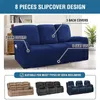All-inclusive Recliner Sofa Cover for 3 Seat Elastic Chair Slipcover Suede Couch Armchair Non-slip Protector 210909