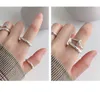 Jóias minimalistas de JSHINE 990 Sterling Siland Smooth Dedo Anéis Empagáveis ​​Para As Mulheres Anel de Noivado Puro Fine 211217