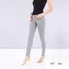 Leggings grå löpande byxor Bekväm push-up Gym Tights Tummy Control Sportkläder