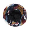 Zima Rybak Kapelusz Kobiety Dziewczyny Moda Faux Fur Tie-Dye Plusz Koreański Dorywczo Outdoor Travel Ciepła Panama Gruba Aksamitna Klask Wiadro