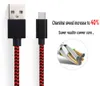 Mikro USB Tip-C Kablosu USB-C Hızlı Şarj Örgülü Kablolar 1M 3FT 2M 6FT Not 10 s10 artı huawei p30 pro için hızlı şarj kablosu