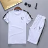 Casual Anzug Herren Trainingsanzug Mode Sommer Sportwear Rundhals Kurzarm T-shirt + Shorts 2 Farbe Option Hohe Qualität M-3XL #25