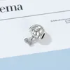 Adatto ai braccialetti Pandora 20pcs Charms con ciondolo in cristallo con osso di cane Perline Charms in argento con perline per gioielli fai da te per collana europea