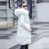 Moda Avrupa Siyah kadın Kış Ceket Büyük Kürk Kapşonlu Kalın Aşağı Parkas Kadın Sıcak Ceket Kadınlar Için 211029