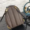 Menina feminina de alta qualidade Crossbody Famous Backpack Mon0gram Fashion Leather School ombro da bolsa original carteira