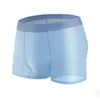 Underpants Summer Ice Silk Men Underwear Seamless Transparent Boxer Shorts Ultra Thin Sheer Breathable Comfortable Mens Panties