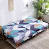 Geometric All-inclusive Folding Sofa Bed Cover Tight Wrap Rekbare Kaft Couch Without Armrest Stretch Slipcover 211116