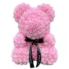 Drop Valentine presentes Diamante Teddy Rose Bears 40 cm Artificial Flower Bears para meninas presentes de Natal 210624