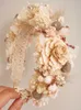 Ручной лесной корона невесты весна весенние цветы детские душевые высушенные цветы корона материнской короны на день рождения тиара Newborn пользовательский дизайн x0722 x0726