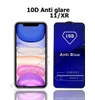 10d Anti-Blaulicht Vollständige Abdeckung Gehärtetes Glas Telefon-Displayschutzfolie für iPhone 15 14 13 12 11 Mini Pro Max XR XS 6 7 8 Plus Samsung A14 A24 A34 A54 Anti-Glare-Folie