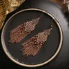 Vintage Wiszące Dangle Drop Kolczyki Boho Ethinic Rose Golden for Women Female Indian Brincos Oświadczenie Biżuteria Akcesoria