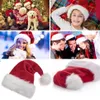 kerst winter beanie gebreide hoed rode universele dickaening codering pluche riem comfortabele voering decoraties