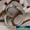 Huitan Luxury Solitaire Ring with 거대한 생성 화재 오팔 프롱 설정 Halo CZ Pave 패션 칵테일 파티 반지 여성을위한