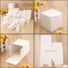 Wrap Event Feestelijke feestbenodigdheden Home Garden7.5x7.5x7.5cm 10 stks Wit kartonnen Postboard opslagkarton voor GIF's Crafting Packaging Mai