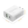 PD QC3.0 Fast Charger 20W 18W USB CクイックチャージアダプターEU USプラグウォール充電器のiPhone 13 Pro Max Samsung Huawei Phone Izeso