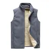 Men' Sleeveless Vest Jackets Winter Fashion vest Male Cotton-Padded Fleece Vests Coats Men Warm Black Waistcoats Clothing 8XL 211104