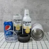 Sublimazione 4 in 1 Can Cooler Drinkware Bicchiere in acciaio inossidabile Bicchiere sottovuoto a doppia parete da 16 once con cannuccia Due coperchi Tazza da caffè a trasferimento termico A02