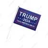 Trump 2024 Mano sventolando Banner Bandiera 14 * 21cm Salvare le mini flag degli eletti USA