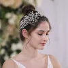 Fermagli per capelli Mollette Accessori da sposa fatti a mano al 100% Diademi e corone da sposa Fascia per capelli con strass Ornamenti in cristallo Posticci