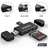 2021 Lettore di schede SD Lettore di schede USB C 3 in 1 Lettore di schede di memoria Smart USB 2.0 TF/Mirco SD Adattatore per lettore di schede di tipo C OTG Flash Drive