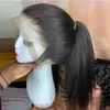 Yaki Rechte T Deel 13x3 Kant Front Pruik Natuurlijke Kleur Synthetische Lange Pruiken Hittebestendige Vezel Haar Voorbepeldd Hoofdband Pruiken Voor Vrouwen