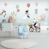 Cartoon-Ballon-Tiere-Wandaufkleber für Kinder, Kinderzimmer, Wanddekoration, abnehmbare Vinyl-Aufkleber, Kinderzimmer, Heimdekoration, Kunstwandbilder 210929