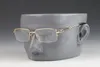 Moda güneş gözlükleri çerçeveler manda boynuz gözlükleri erkek carter marka tasarımı berrak lens metal altın gümüş yarım jant çerçeve güneş gözlükleri lu2746
