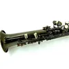 Straight Soprano Saxophone B Flat Black Nckel Plated Professional Musical instrument With Case gloves Accessories5076393