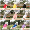 Sublimation Blank DIY Dog Clothes Cotton Dog Apparel White Vest Blanks Pet Shirts Solid Color T Shirt for Small Dogs Cat Red Blue Yellow XL